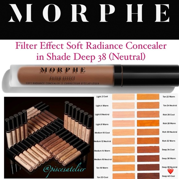 Morphe Filter Effect Soft Radiance Concealer in Shade Deep 38 (Neutral), 3.8 mL. - Picture 9 of 16